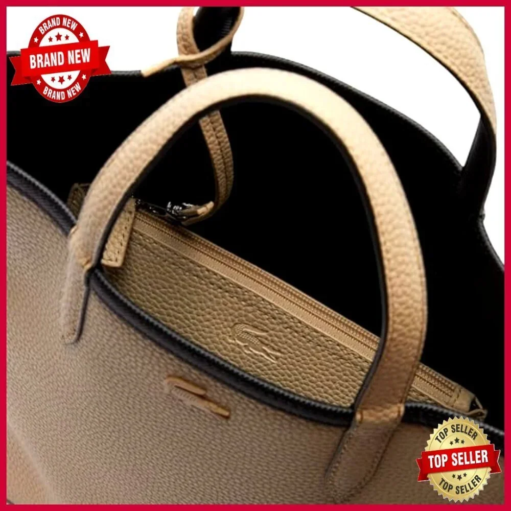 Large Canvas Tote Bag with Removable Crossbody Strap, Zipper Closure